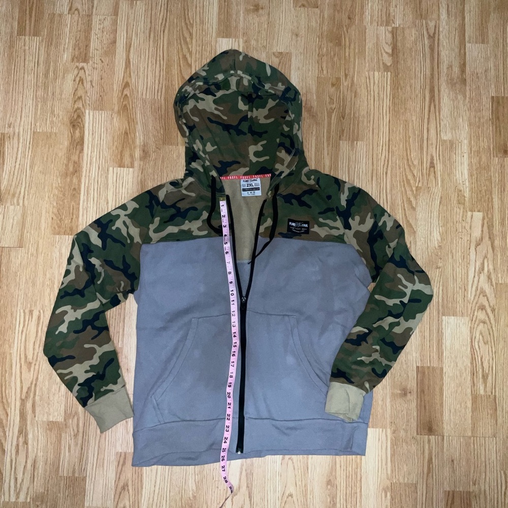 Men’s Unisex Flag Nor Fail 2XL Zip Up Hoodie - Picture 2 of 4
